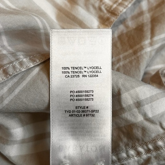 Aritzia Babaton Utility Shirt- Neutral Stripe Button Down Shirt- Small - Picture 12 of 14